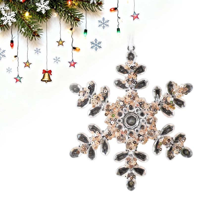 Shatterproof Acrylic Snowflakes Hanging Decorations For Indoor and Outdoor Christmas Displays
