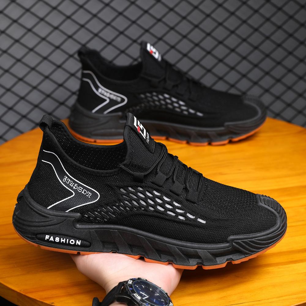 

Летние новые мужские кроссовки из сетчатой ткани, дышащие, повседневные, с мягкой подошвой, мужские кроссовки для бега, спортивные, модные, студенческие, кокосовые туфли 39