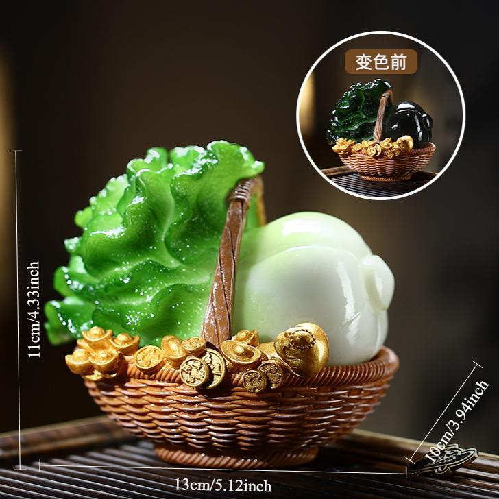 Cabbage Color Changing Tea Table Decoration  Bai Cai Ru Yi  Tea Set Accessories/tea Table Decorations  Tea Pets