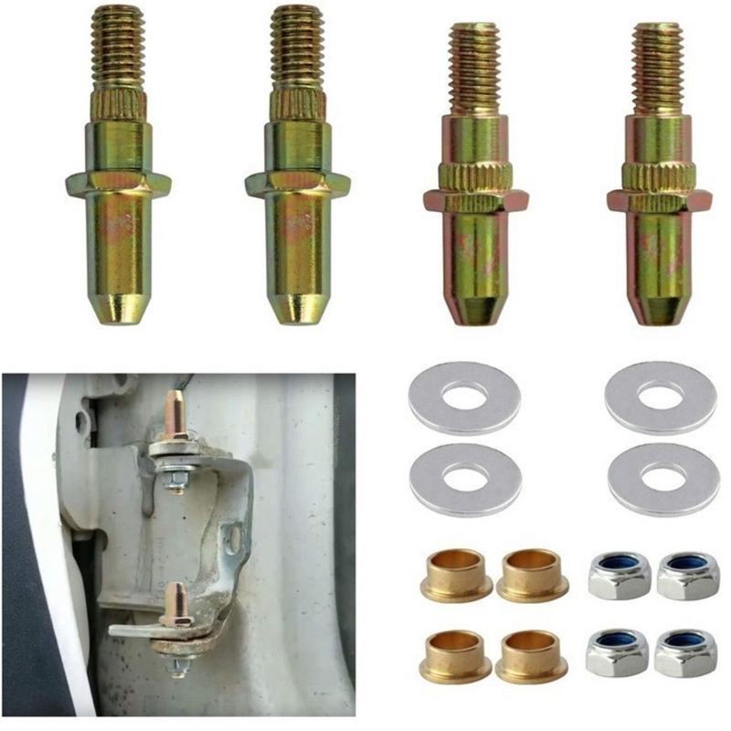 Universal Door Hinge Roller Pin Repair Kit Zinc Coated Pins Bushings For Trucks SUVs Car Door Hinge Upgrades