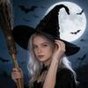 Velvet Pleated Lolita Witch Hat - Halloween Cosplay Prop