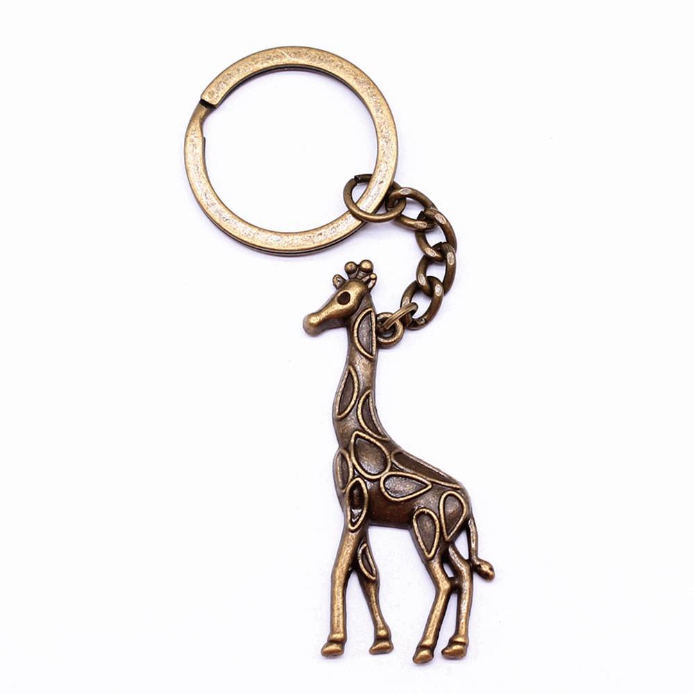 Bear Charm Tiger Keychain Wild Animal Pendants Key Ring 28mm