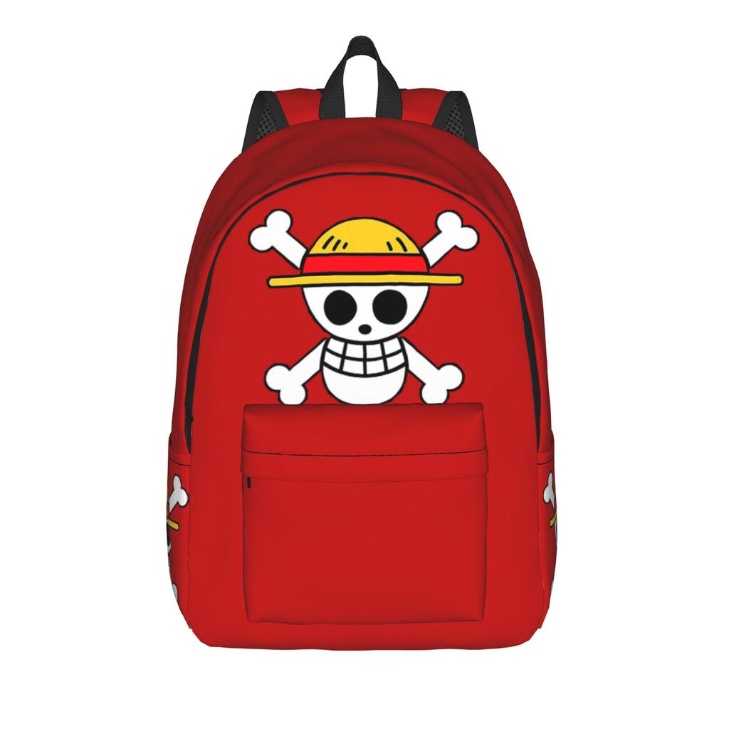 Monkey D. Luffy One Piece Fashion Backpack with Pocket Student Work  Daypack for Men Women College Canvas Bags