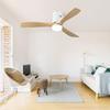 Sofucor 132cm Indoor Ceiling Fan with 3 solid wood blades, silent reversible motor, remote control, including lighting control