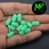 100pcs Cylindrical Glowing Fishing Space Stopper Luminous Luminous Fishing Beads   Rock Fishing