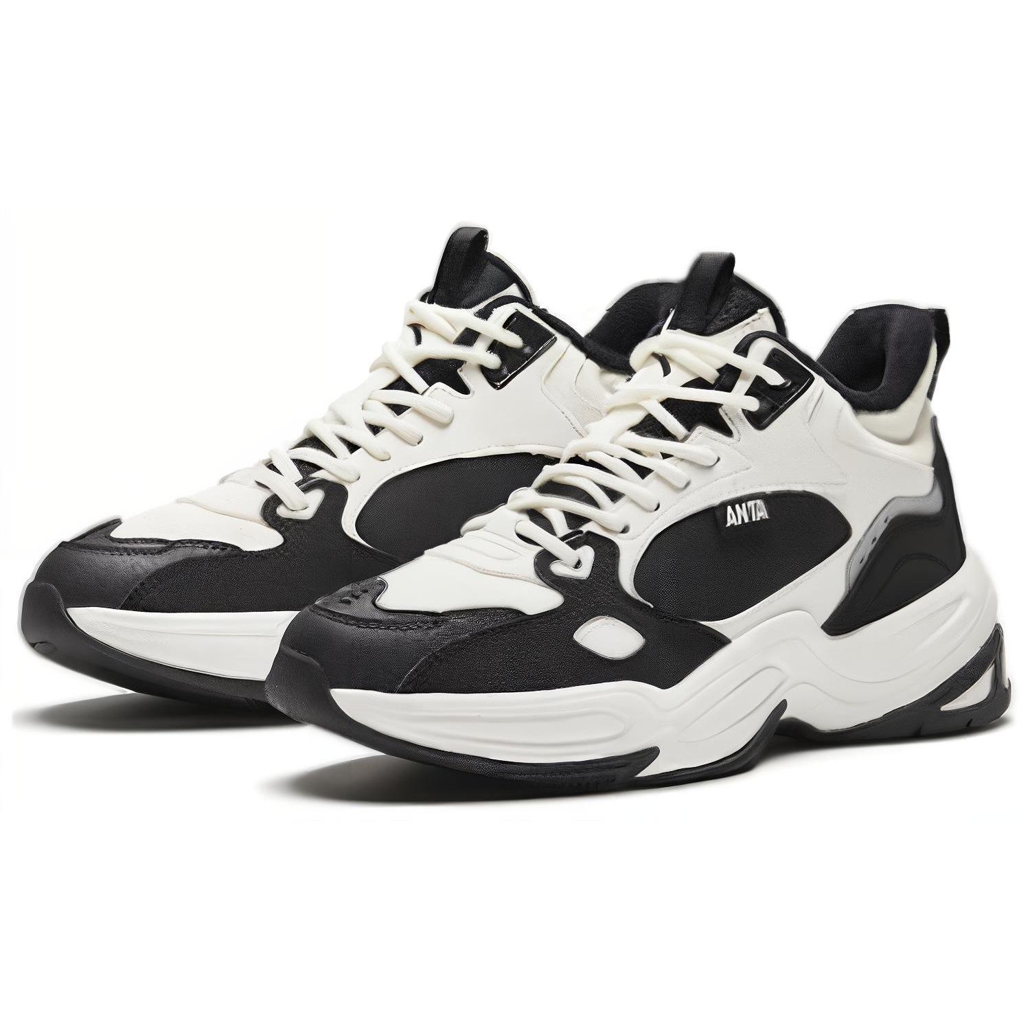 

New Anta Cushioning Wear Resistant Low Top Casual Shoes Women s Black White 122348991-1 36.5