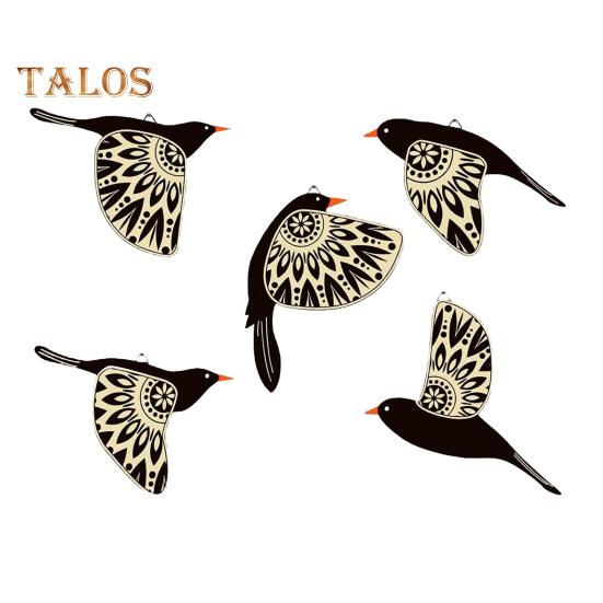 

5 шт. Летающая птица настенный декор деревенский деревянный птица настенное украшение настенное крепление птица орнамент для гостиной спальни офиса 5pcs