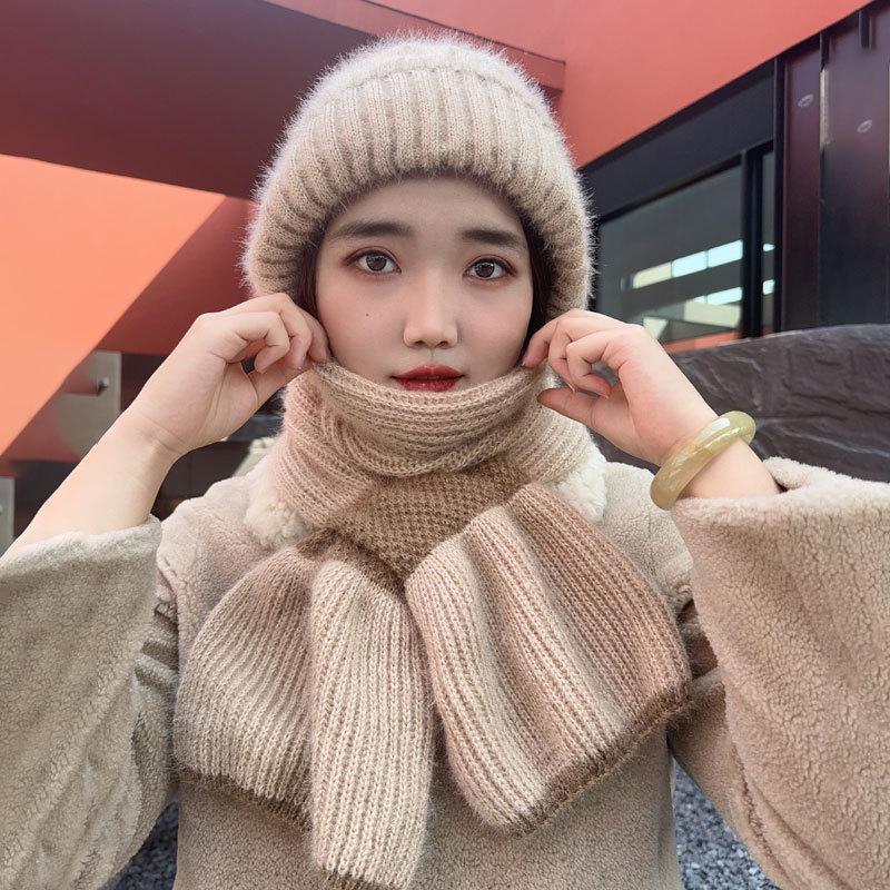Squirrel Velvet Knit Windproof Hat & Scarf Combo - Adult Winter Fashion
