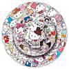50 Hello Kitty Stickers - Sanrio Japanese Anime for Notebooks, Water Bottles, Planners