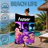 Custom Name KPop Pink Fashion Beach Towel Microfiber Beach Towel, Lightweight and Quick-Dry, for Summer Travel, Swimming Pool Gift