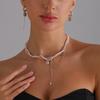 Elegant Multilayer Crystal Stone Choker Necklace for Women Vintage Creative Tassel Pendant Necklace Wedding Jewelry