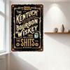Vintage Metal Sign 'Soul of the South' Kentucky Bourbon Whiskey Wall Plaque, Rustic Distressed Bourbon Country Bar Man Cave Home
