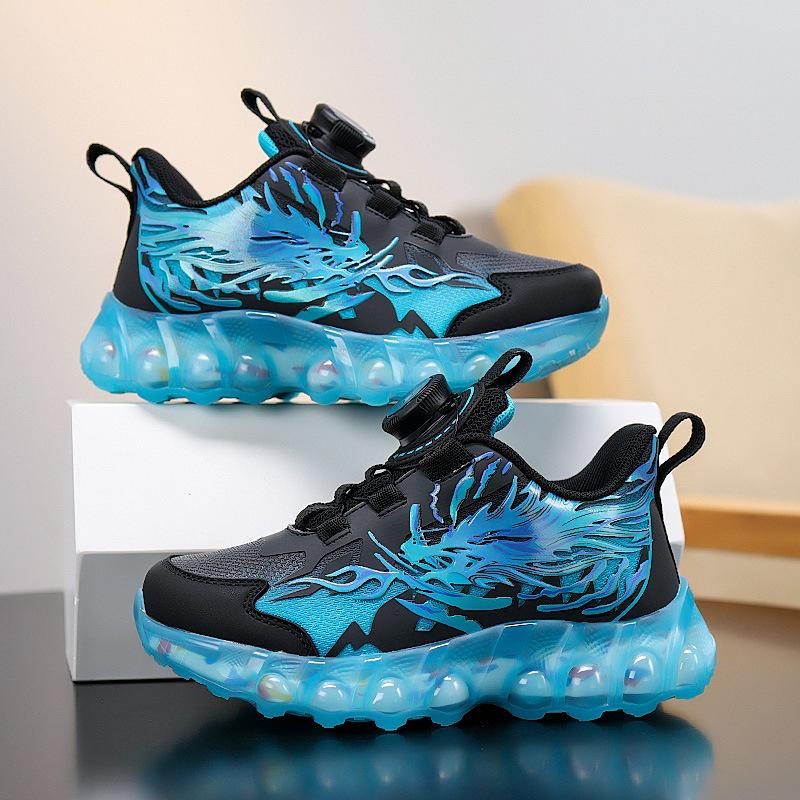 Atmungsaktive Sportschuhe für Jungen Herbst 2025 mit Drehverschluss zum Laufen