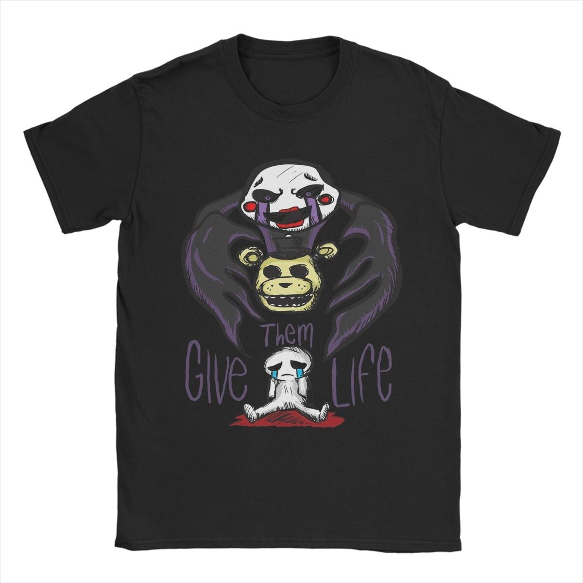 

Mens TShirts FNAF At Freddys Novelty 100 Cotton Tees Short Sleeve T Shirts Round Collar Clothes Summer 4XL