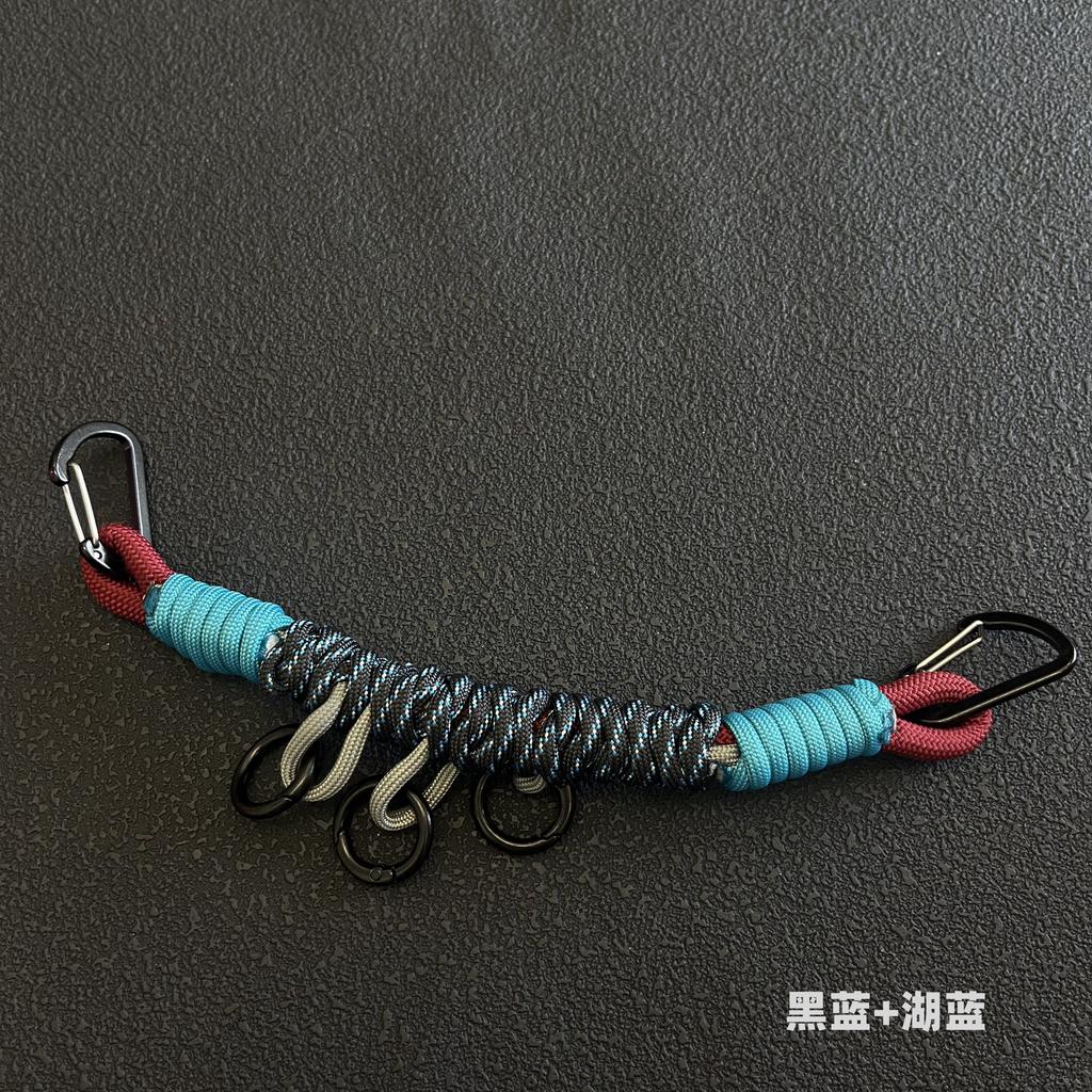 Outdoor Tactical DIY Modification Hand-woven Paracord Backpack Hanging Rope Multifunction Bag Strap Lanyard Accessories