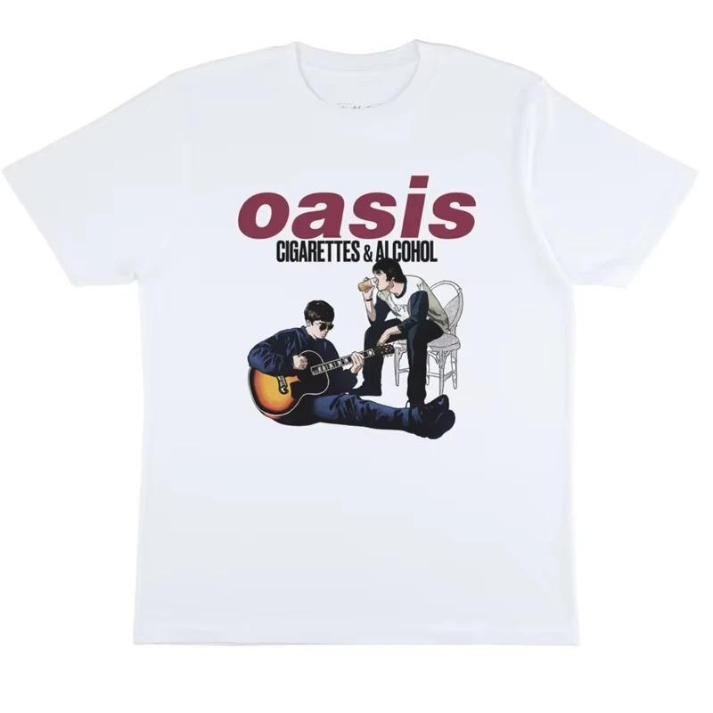2025 Oasis Hot Sale Men Women Short Sleeve T Shirt Fashion Print Brand Tshirt Summer Classic Short Sleeves Plus Size Loose SOFT