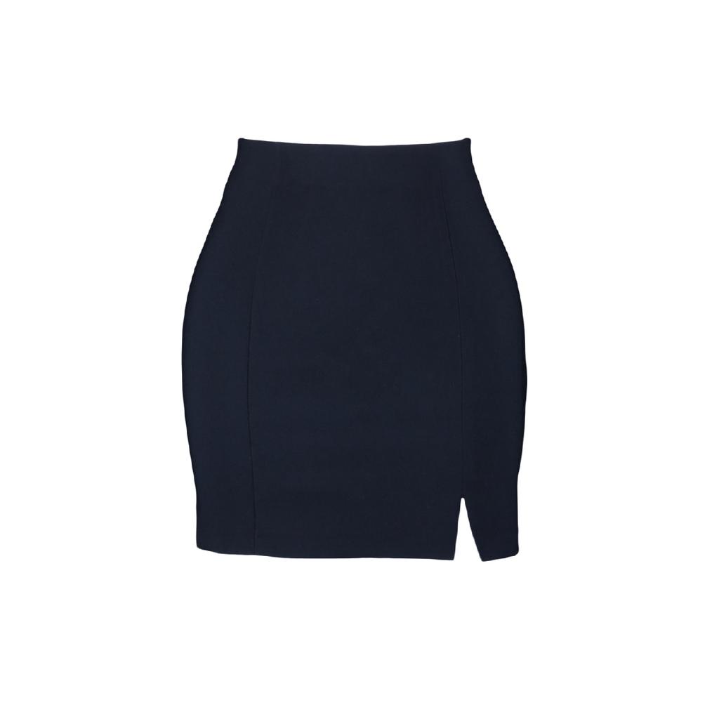 Fustă Neagră Țesută Tpraw23et00014