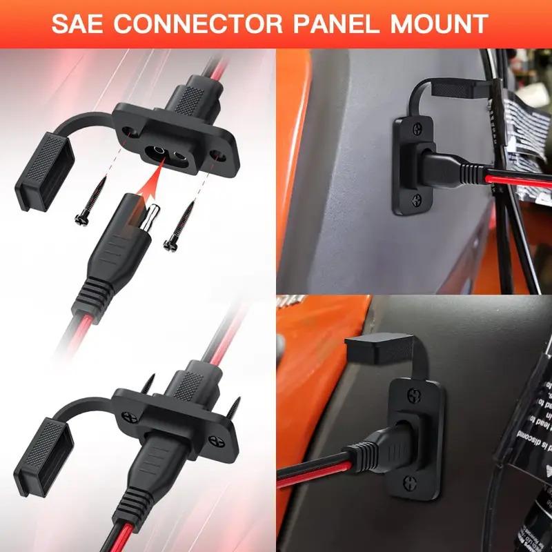 SAE Quick Connector Harness SAE Adapter Male Plug to Female Socket Cable 1FT 12AWG SAE Extension Cord