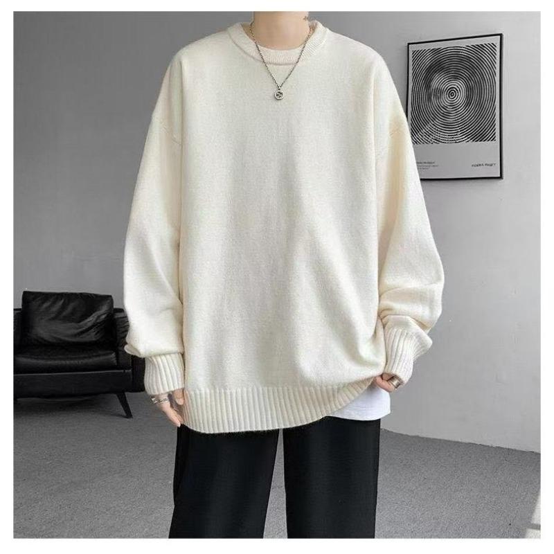 Men S Loose Vintage Knit Sweater Winter Casual Pullover