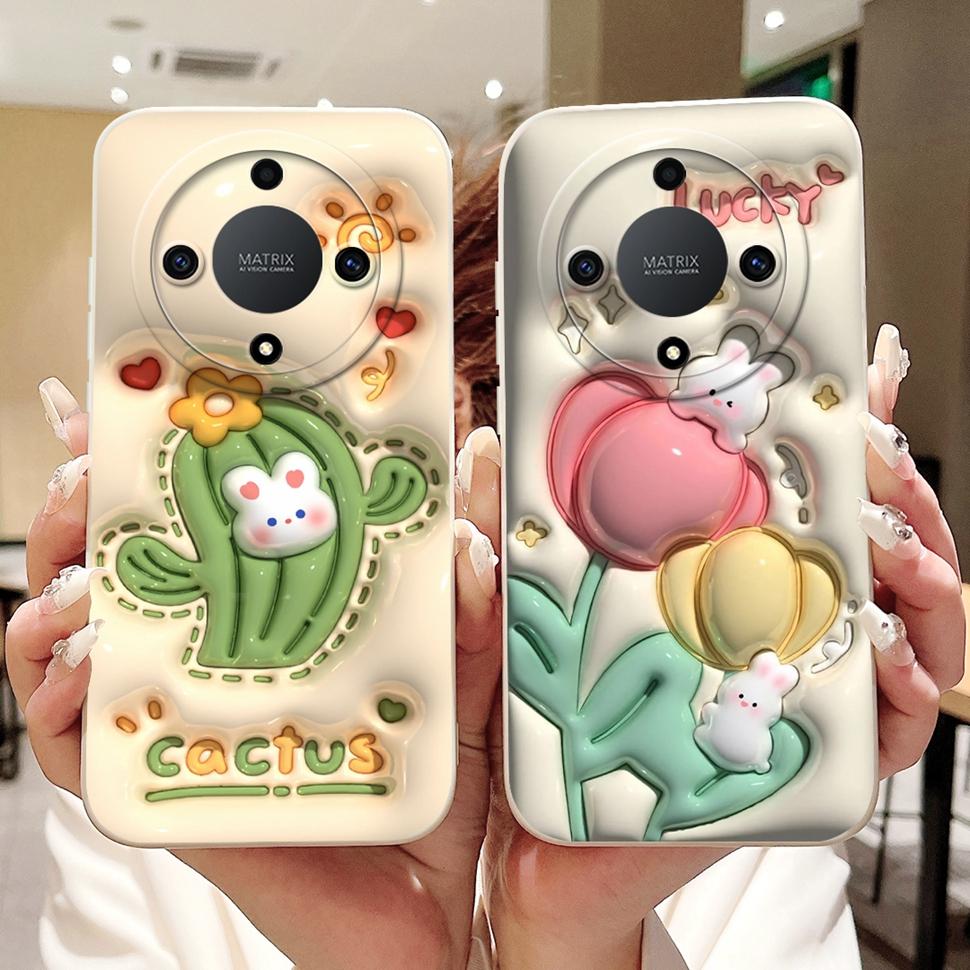 Für Honor X9a Hülle RMO-NX1 Bunte Blume Bemalte Abdeckung Weiche Silikon Handyhülle Für Huawei Honor X9 A X9a HonorX9a Hülle