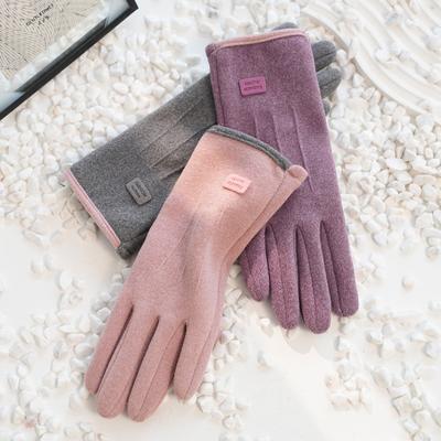 Autumn and Winter Velvet Gloves Cold Plus Velvet Cycling Gloves Windproof Touch Screen Sports Warm Gloves for Men and Women.