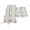 4pcs Baby Cot Bumper Pure Color Breathable Soft Printed Mesh Lining Head Protection Baby Cot