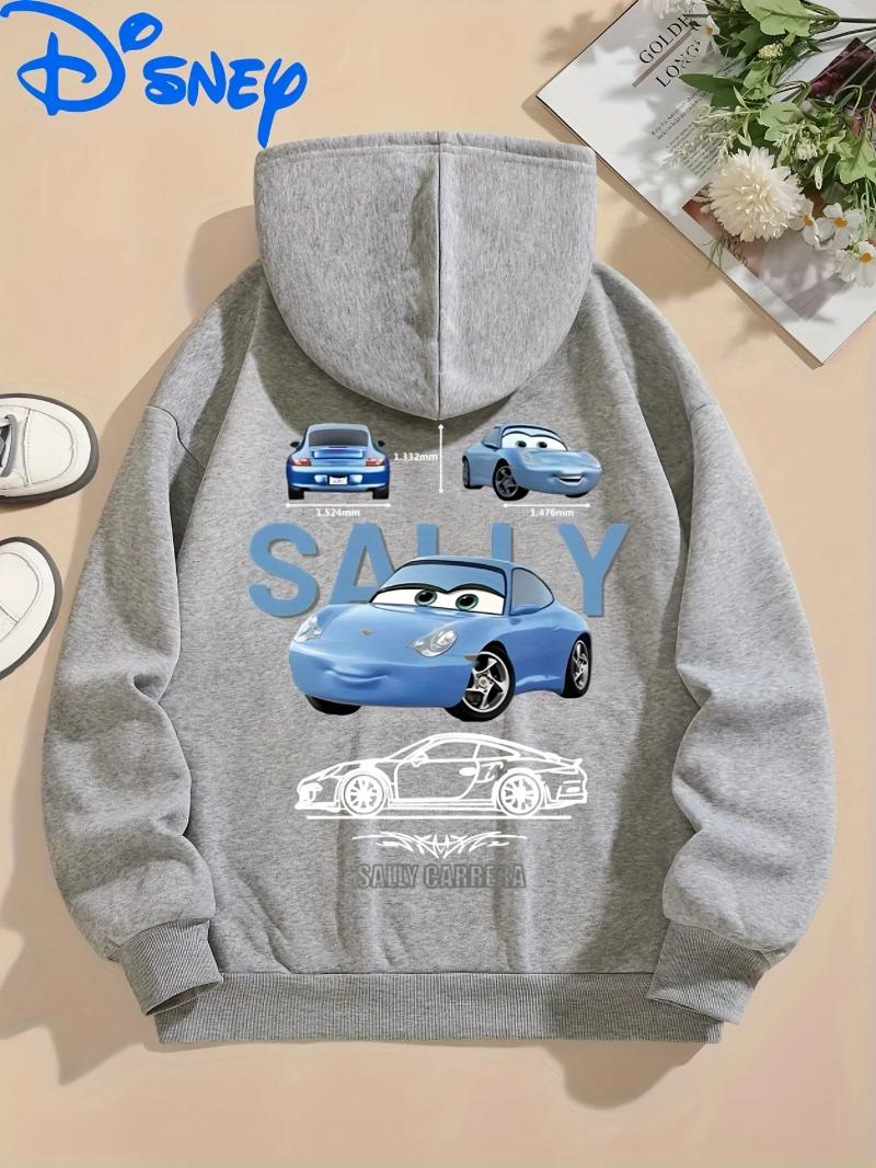 

2025 Худі з принтом Блискавка Маквін і Саллі для пари Чоловіки Жінки Осінь Зима Вінтаж Бавовна Довгий рукав Пуловер Повсякденні Топи S