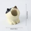 Cute Animal Toothbrush Holder Funny Resin Pen Holder Mini Animal Single Tooth Brush Stand Bathroom Organizer for Washroom Vanity Countertop Office