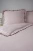 Cotton Bedding with Ruffles 160x200 3-piece Powder Pink
