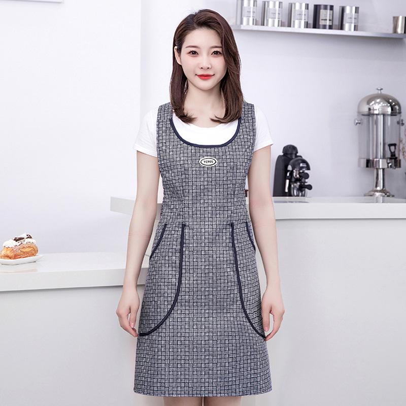 2024 Waterproof Oil-Proof Cooking Apron: Summer Thin Style, Cape Design, Large Pocket for Home Kitchen Use