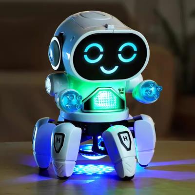 Música Dance 6 Garras Robot Pulpo Araña Robots Vehículo Regalo de Cumpleaños Juguetes para Niños Niños Educación Temprana Juguete para Bebé Niños Niñas