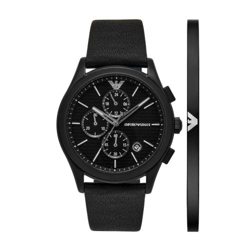 Emporio Armani NA AR80070SET Men's Watch, Black
