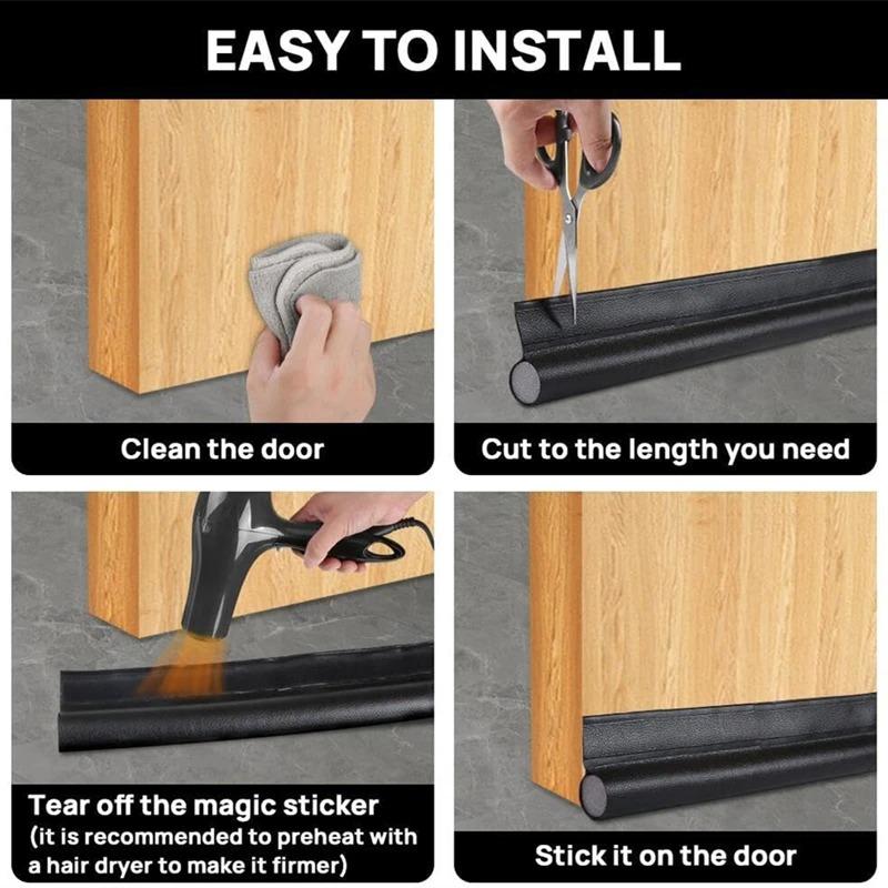 2/1PCS Door Bottom Sealing Strip Windproof Waterproof Strip Door Under Wind Shield Insulated House Acoustic Foam Sealing Strips
