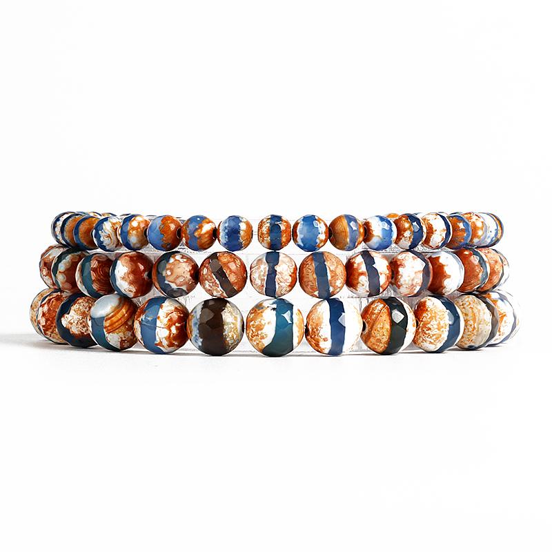 6/8/10mm Perlen Yoga Armband Herren Naturstein Armbänder Für Frauen Labradorit Achat Quarz Heilung Reiki Chakra Armreifen Schmuck