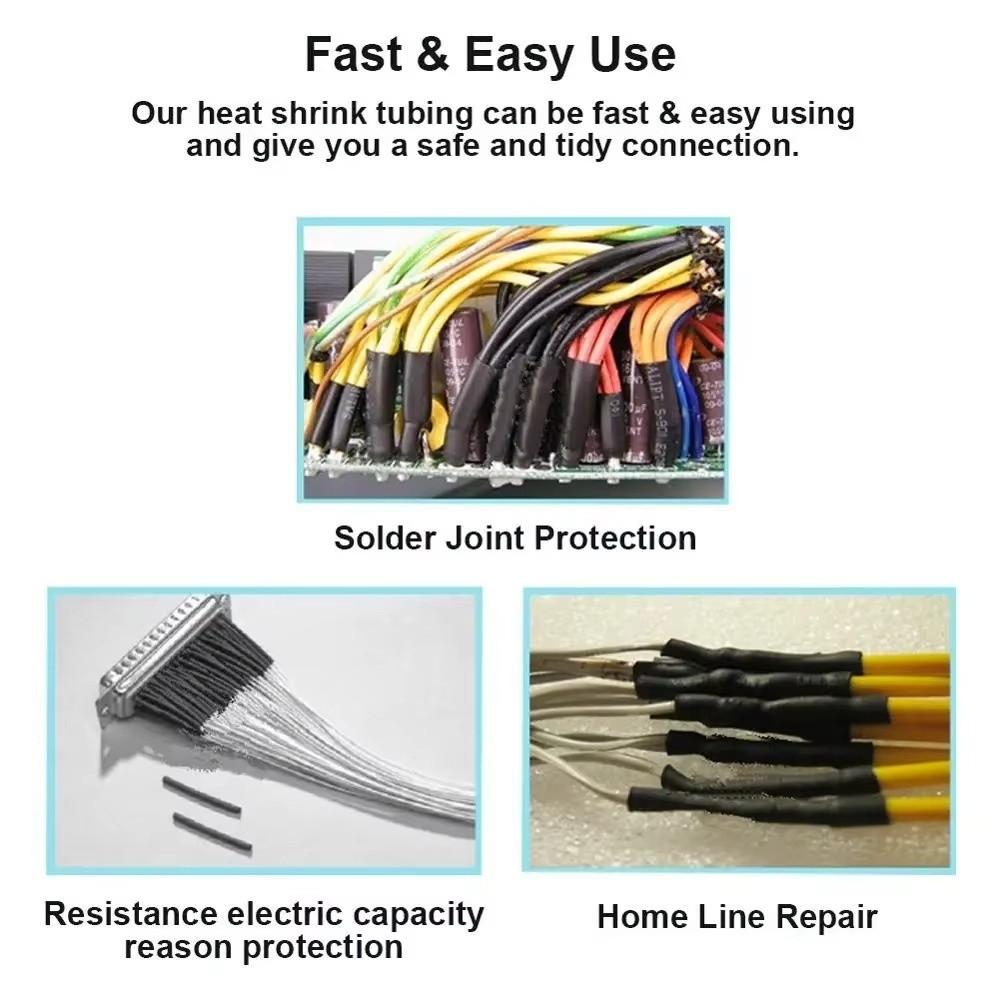 127/530Pcs Thermoresistant Heat Shrink Tubing Sleeves Cable Repair Protection  Electrical Connection