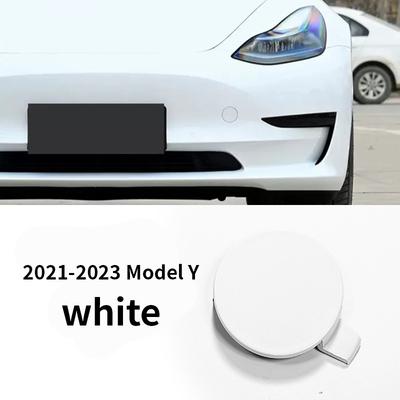 For Tesla Model Y Front  Bumper Tow Hook Cover Cap Car Styling Modification Accessories Front-white Y  2021-2023