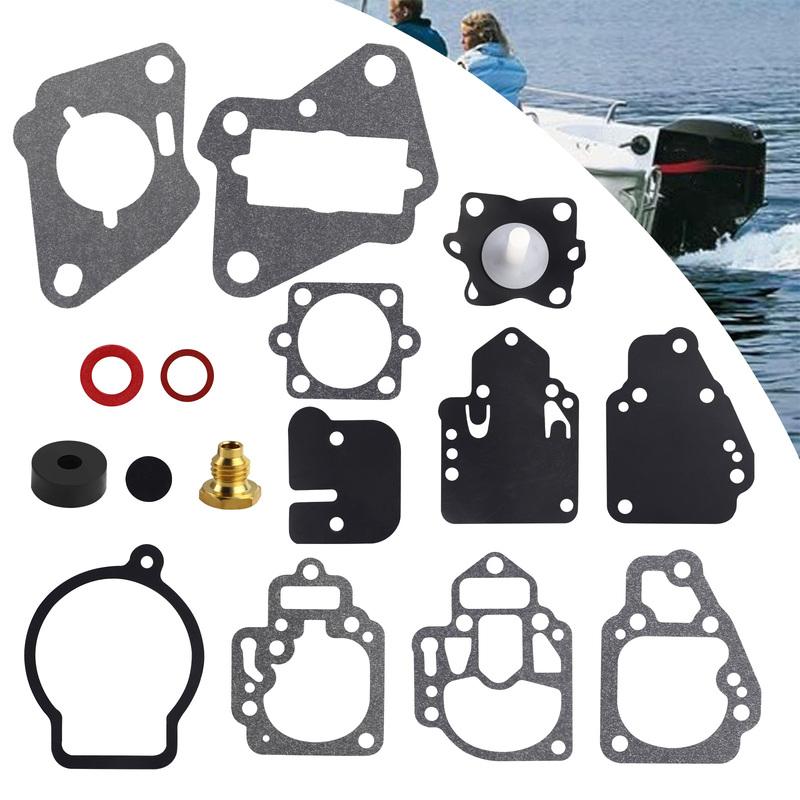Carburetor Repair Rebuild Kit Gasket for Mercury Mariner Outboards 6 8 9.9 10 15 20 25 HP 2cyl Boat Motor 18-7212 1395-97611