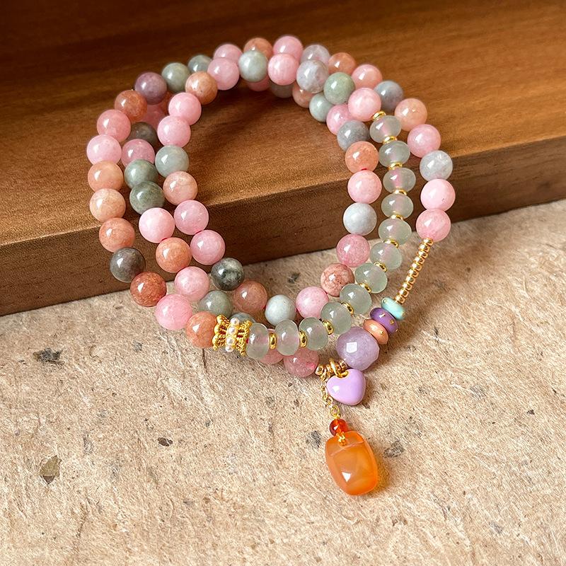 Ethnic style beaded pearl multi-layer beaded bracelet retro high-end bracelet light luxury temperament jewelry women