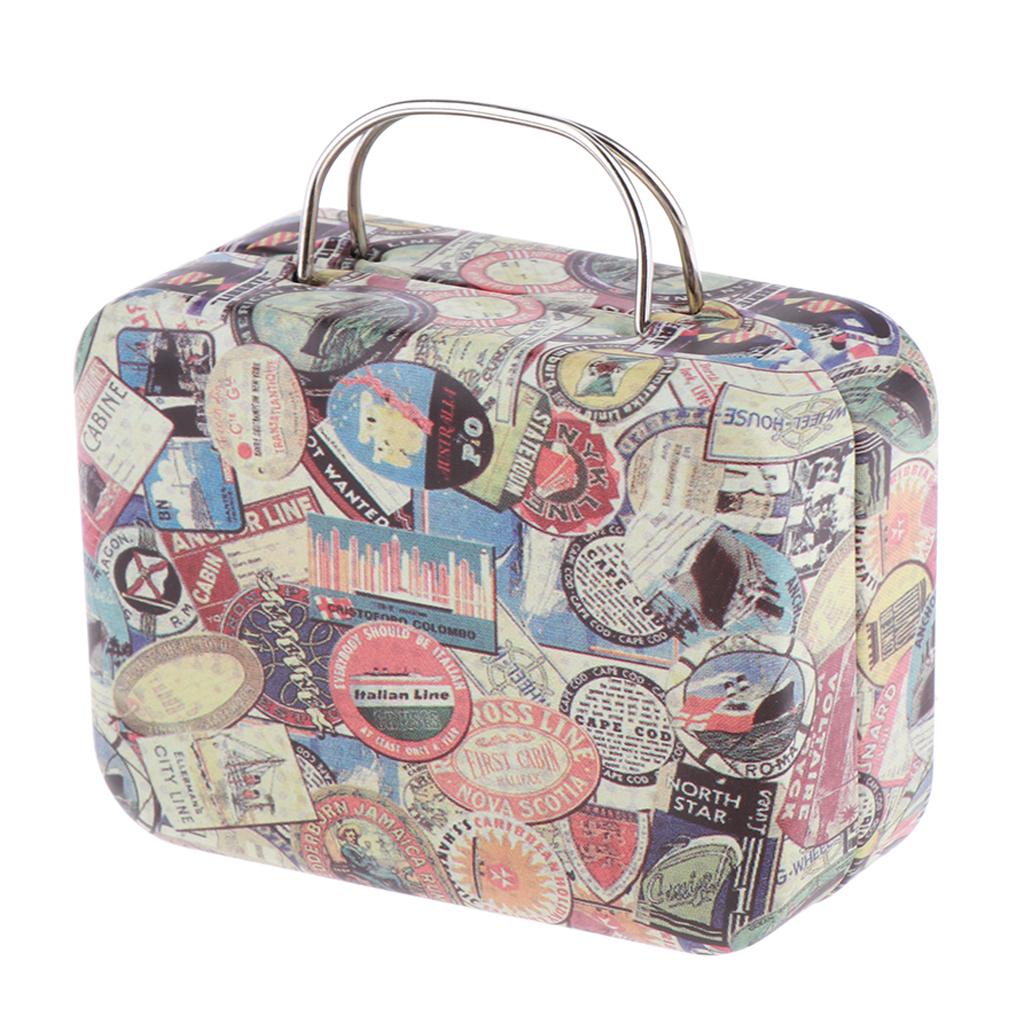 1/6 Scale Furniture Miniature Iron Suitcase Scene Layout DIY A