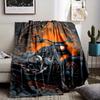 Individuelle Motorraddecke Vintage Bike Biker Design Personalisierter Name Fleece Überwurf Ganzjahres Weich Warm Bettwäsche Heimdeko Geschenk