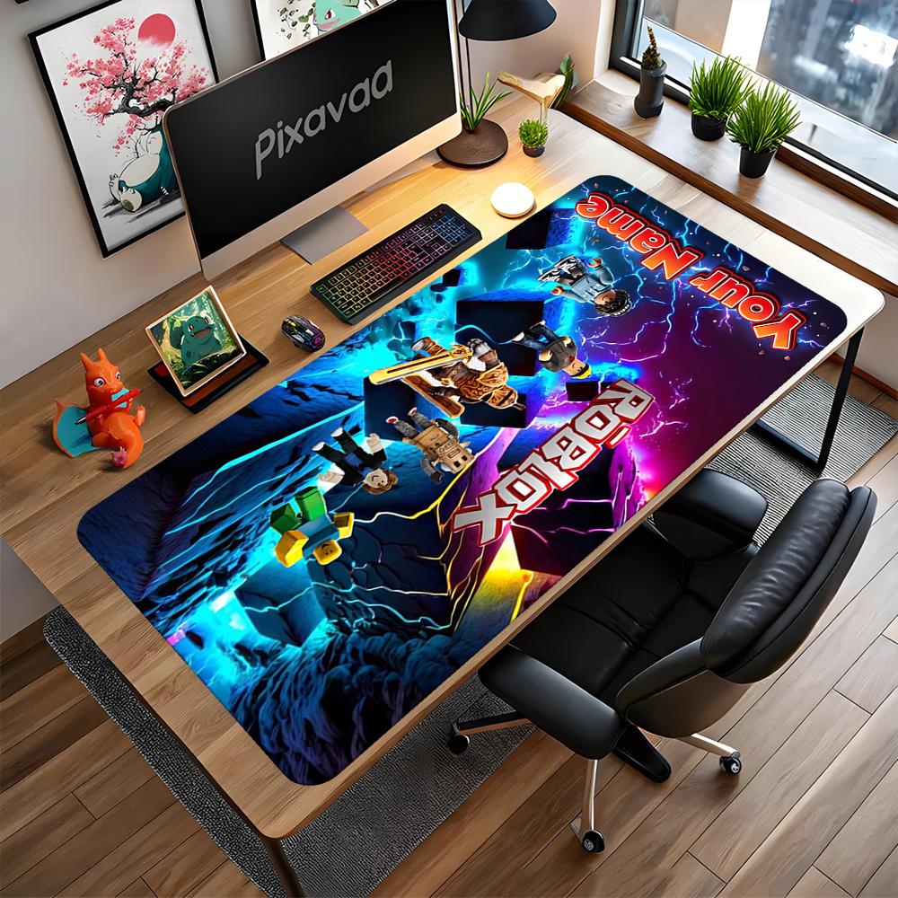 Roblox Personalized Name Mouse Pad Office Mouse Mats Desktop Mouse Pad Non-Slip Rubber Base Gaming Accessories Ideal Gift for Gamers