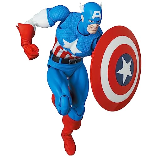 MAFEX No. 217 CAPTAIN AMERICA (COMIC Ver.) Non-scale Painted Action Figure, Approximately 160mm Tall