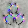 LED Cyberpunk Headband Bachelor Party Christmas Led Hair Accessories Disco Ball Led Headband Future Technology Headband Women