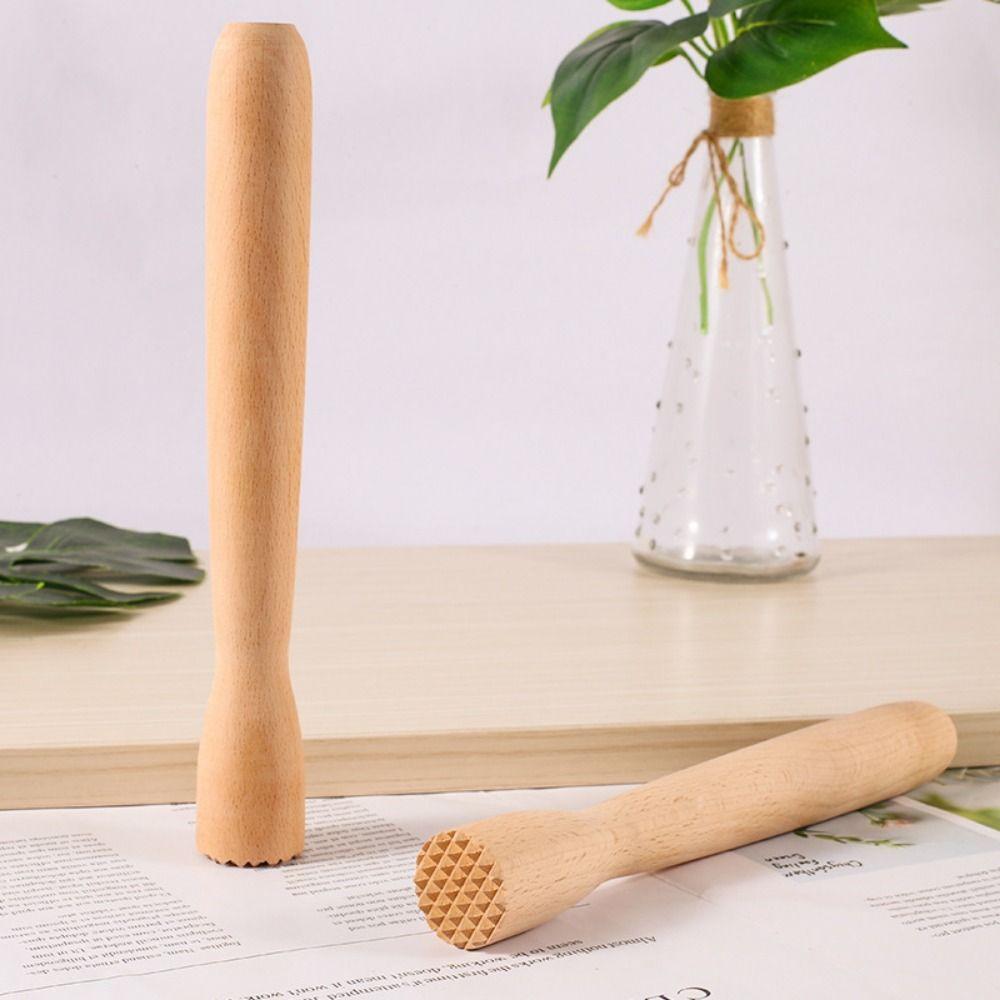 Kraftig Bokträ Muddler Stadig Träfruktte Muddler Iskrossare Barverktyg