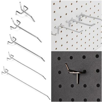 5Pcs Display Hooks Retail Shop Peg Storage Racks Panel Goods Shelf Holder Perforated Hang Fits Practical Home Hardware