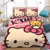 H-Hello K-Kitty Duvet Cover Set Home Style Bedding Soft Laundry Cotton Bed 3 Piece Set Student Dormitory Gift