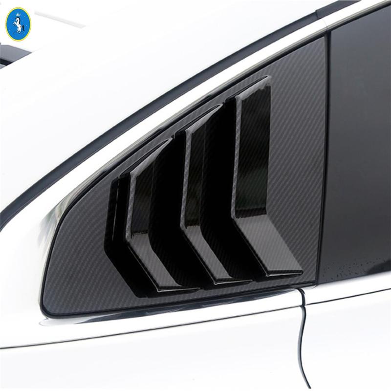Cache-volet d'aération latérale pour lunette arrière de voiture pour Volkswagen Arteon 2018 - 2024 Fibre de Carbone / Noir Accessoires Extérieurs