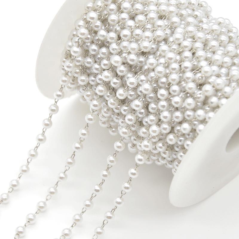 Copper-Plated Pearl Chain for Handmade Jewelry & Accessories – Beading, Spacer & Clasp Beads Kit.