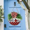 Adorable Welcome Spring Summer Ladybug Door Hanger Charming Red And Black Decor