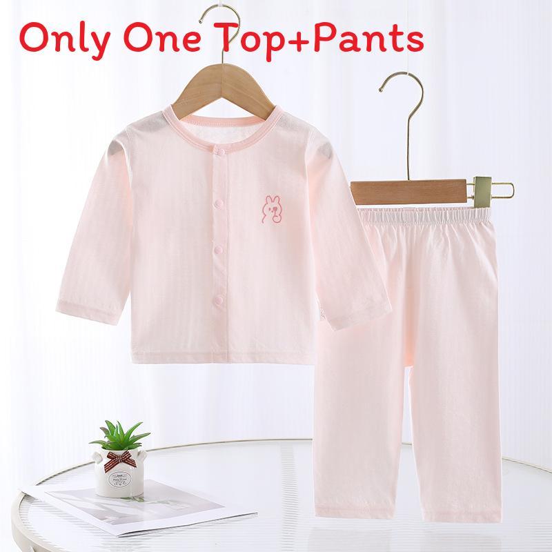 

Baby Summer Cotton Pajamas Set With Antibacterial Fabric For Newborn Infants 100cm рожевий